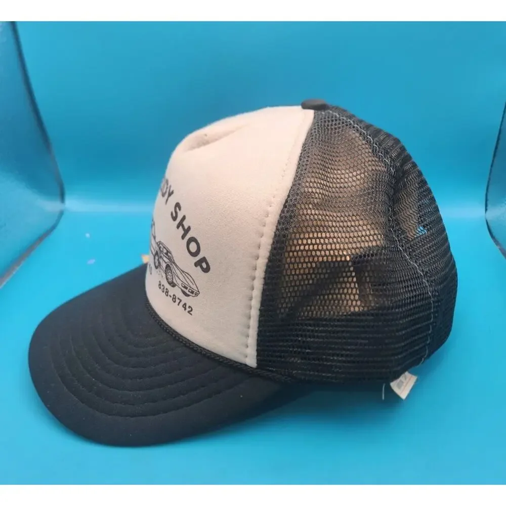 Vtg Aley Body Shop Snapback trucker hat cap wichita mesh